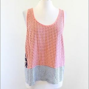 Joie silk floral patchwork tank